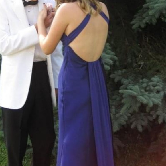 Betsy & Adam Purple Prom Dress - Picture 3 of 8